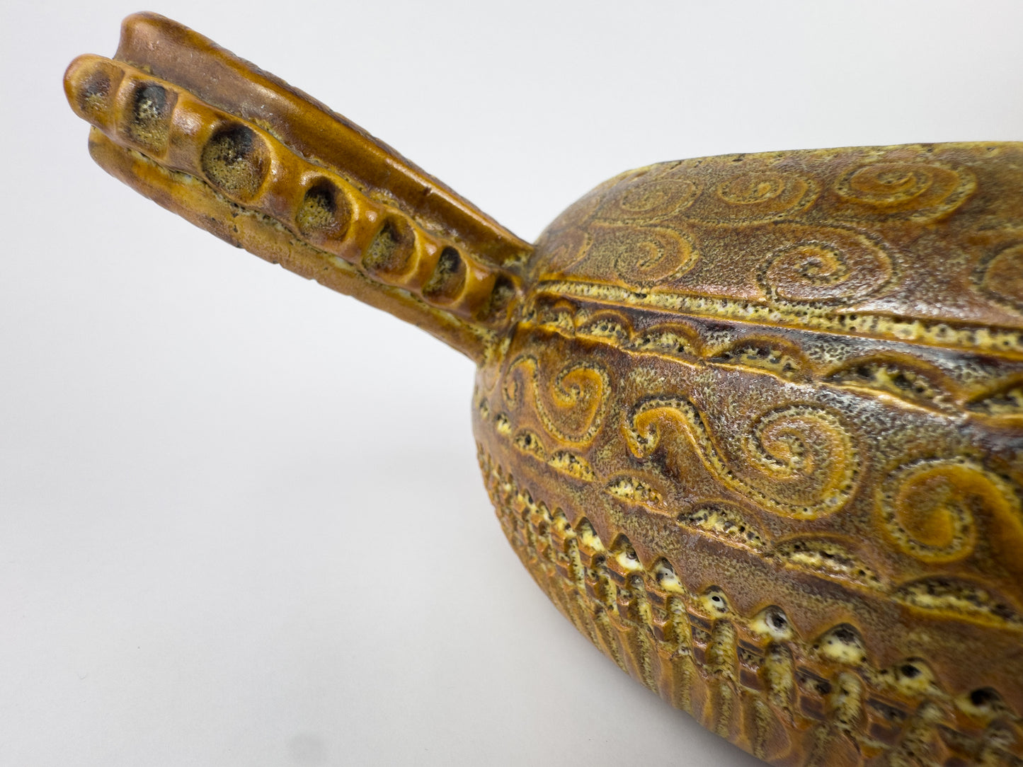 Vallauris Sculptural Ceramic Bowl With Handles, 1960s