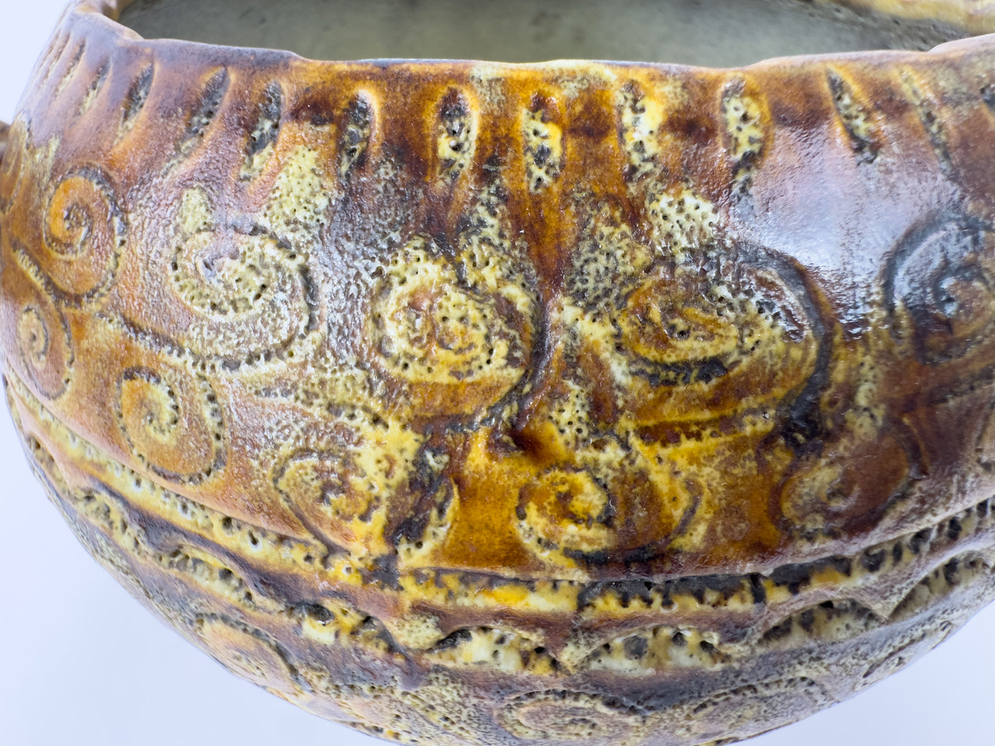 Vallauris Sculptural Ceramic Bowl With Handles, 1960s