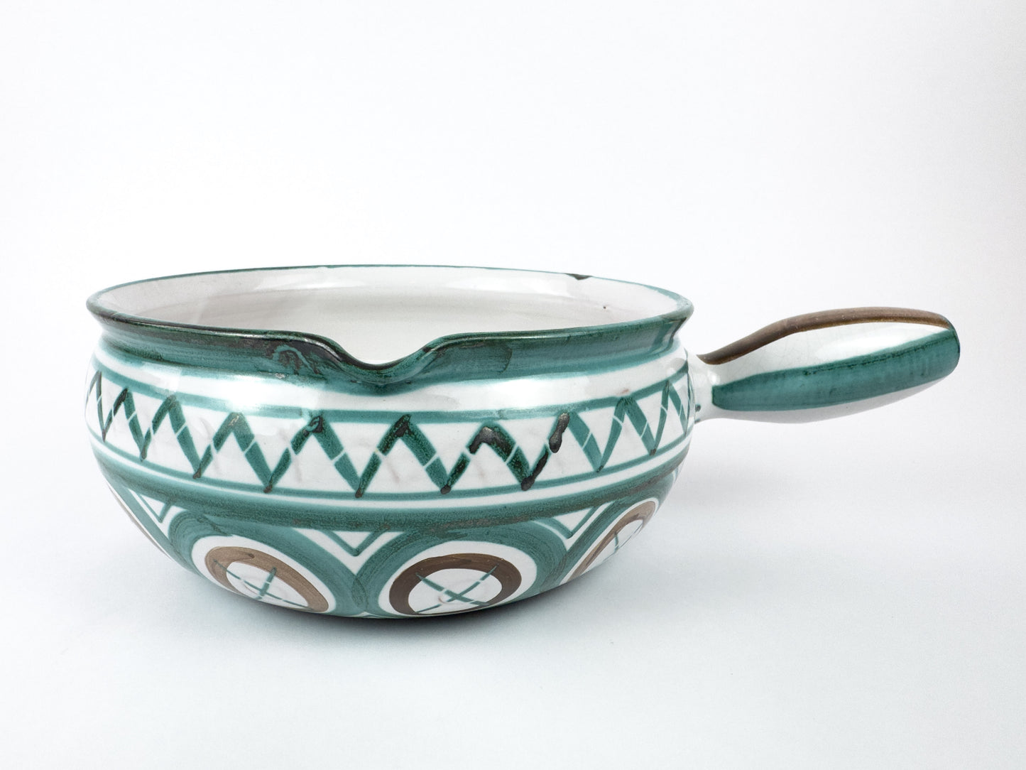 Robert Picault Vallauris Ceramic Caquelon (Fondue Pot), c. 1950s