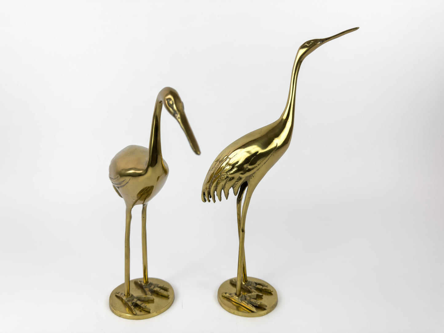 Mid-Century Brass Herons by Gilde Handwerk, 1960s, Set of 2