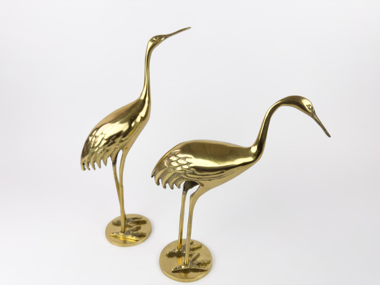 Mid-Century Brass Herons by Gilde Handwerk, 1960s, Set of 2