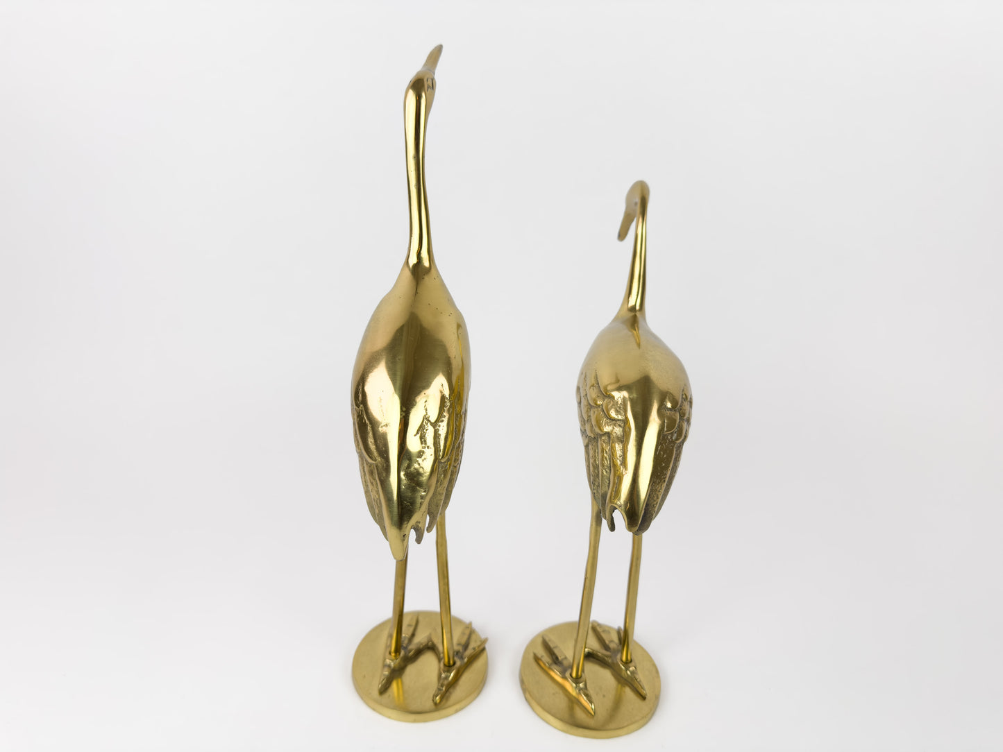 Mid-Century Brass Herons by Gilde Handwerk, 1960s, Set of 2