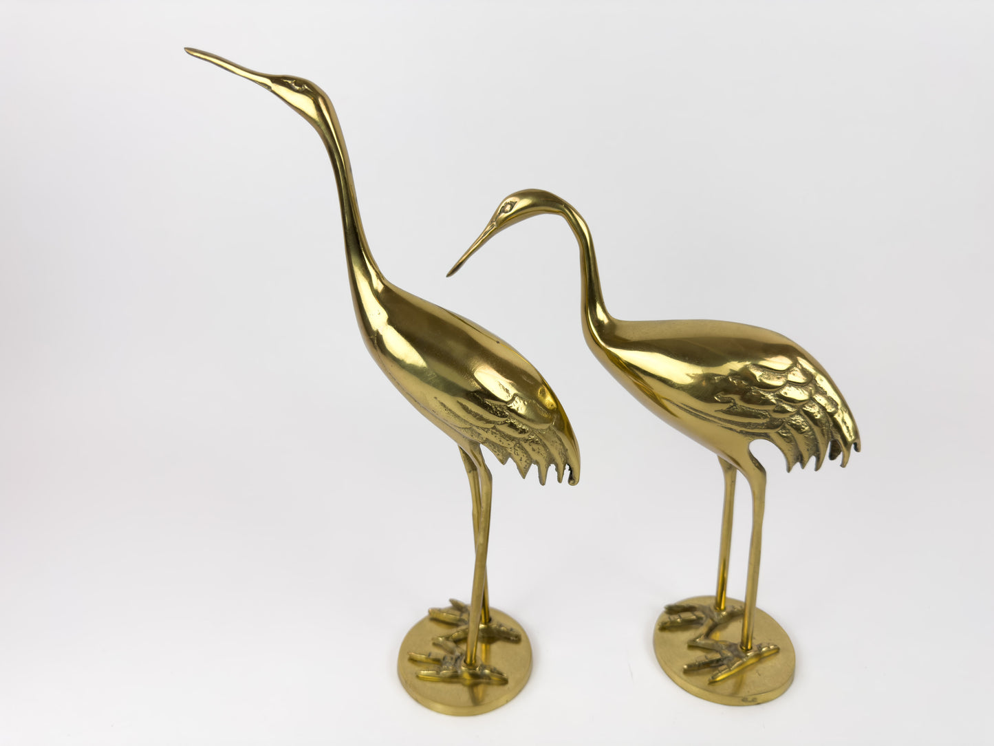 Mid-Century Brass Herons by Gilde Handwerk, 1960s, Set of 2