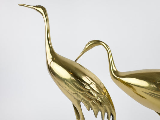 Mid-Century Brass Herons by Gilde Handwerk, 1960s, Set of 2