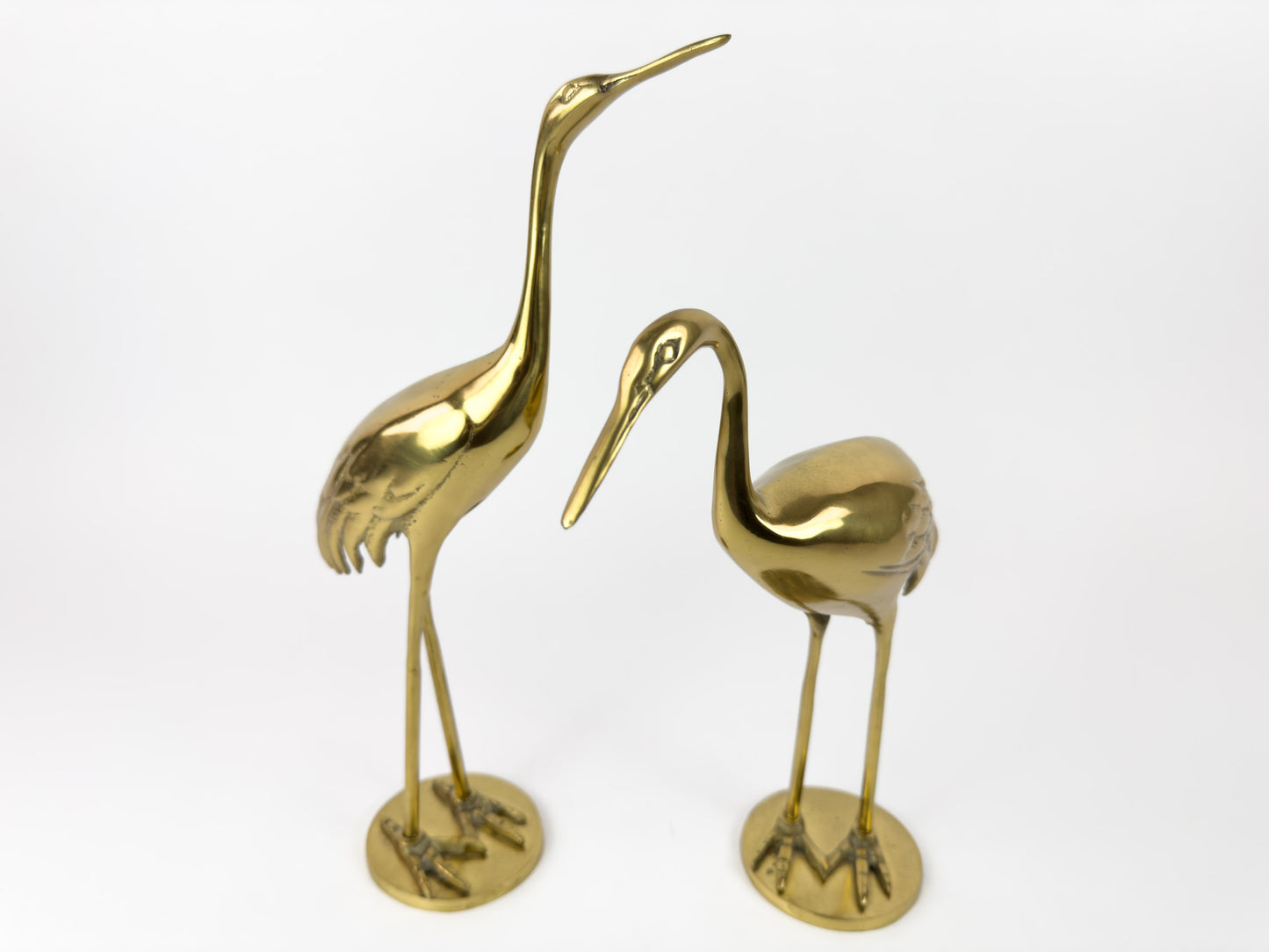Mid-Century Brass Herons by Gilde Handwerk, 1960s, Set of 2