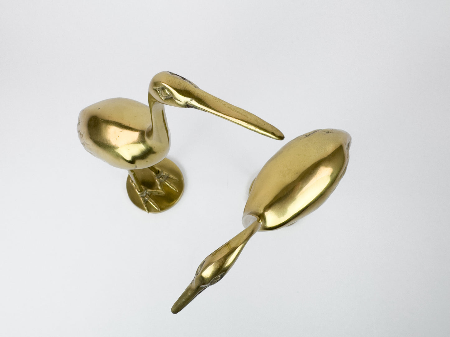Mid-Century Brass Herons by Gilde Handwerk, 1960s, Set of 2