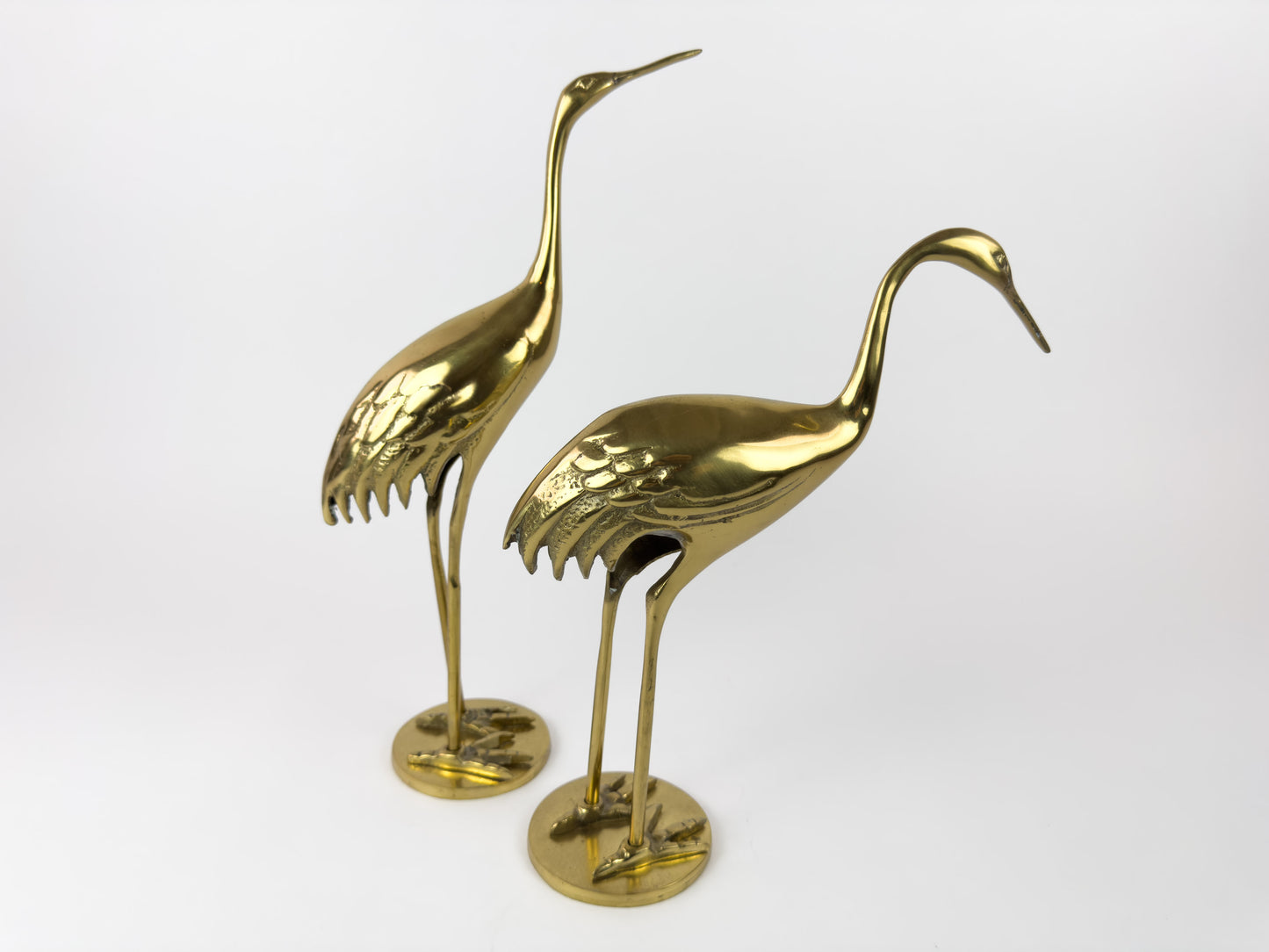 Mid-Century Brass Herons by Gilde Handwerk, 1960s, Set of 2