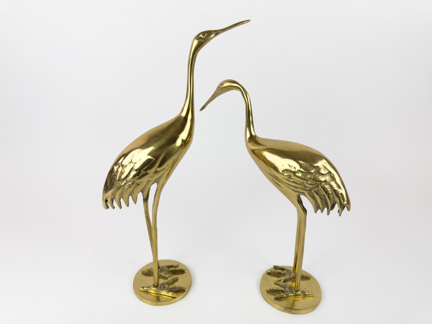 Mid-Century Brass Herons by Gilde Handwerk, 1960s, Set of 2
