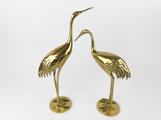 Mid-Century Brass Herons by Gilde Handwerk, 1960s, Set of 2
