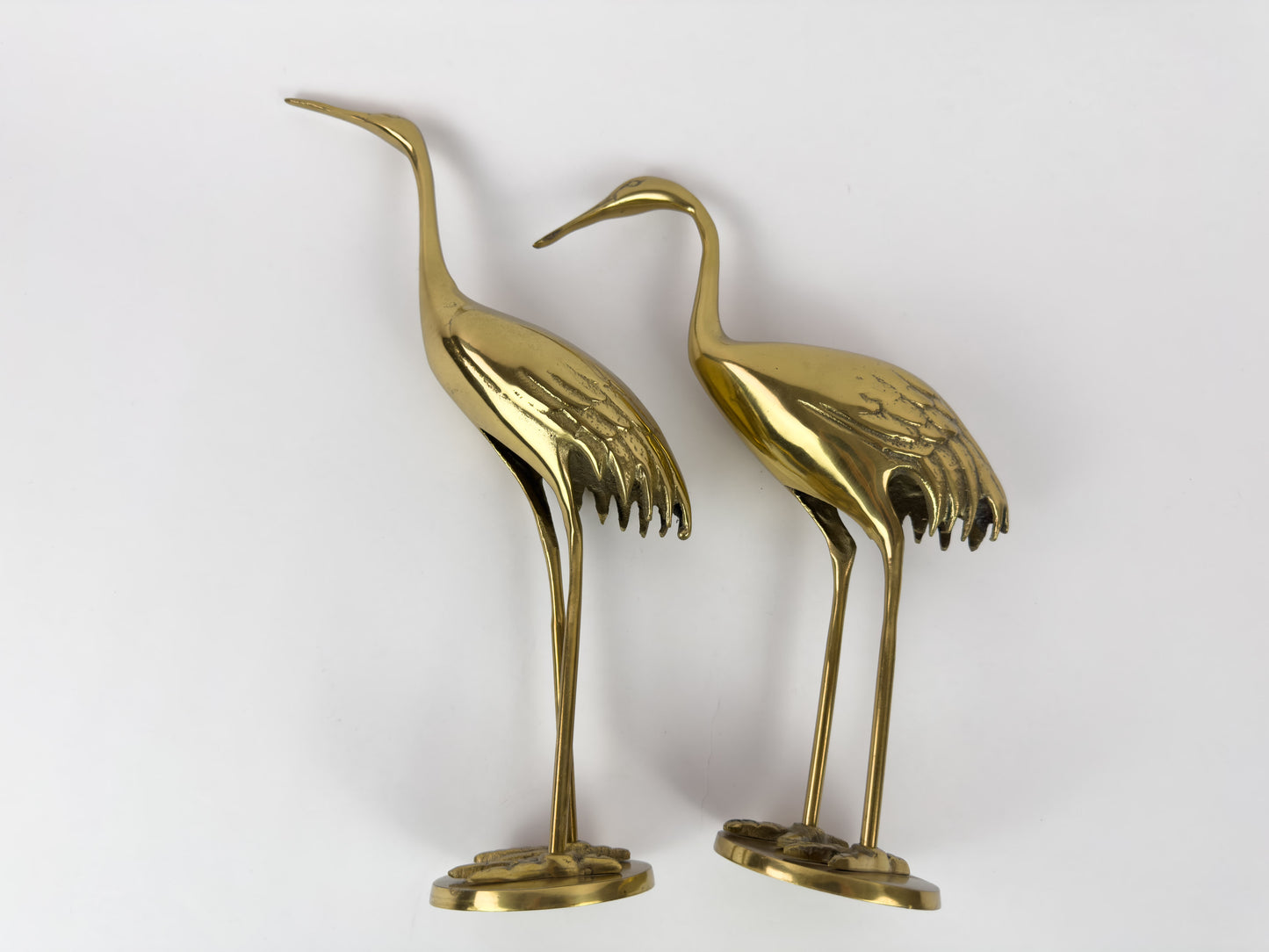 Mid-Century Brass Herons by Gilde Handwerk, 1960s, Set of 2