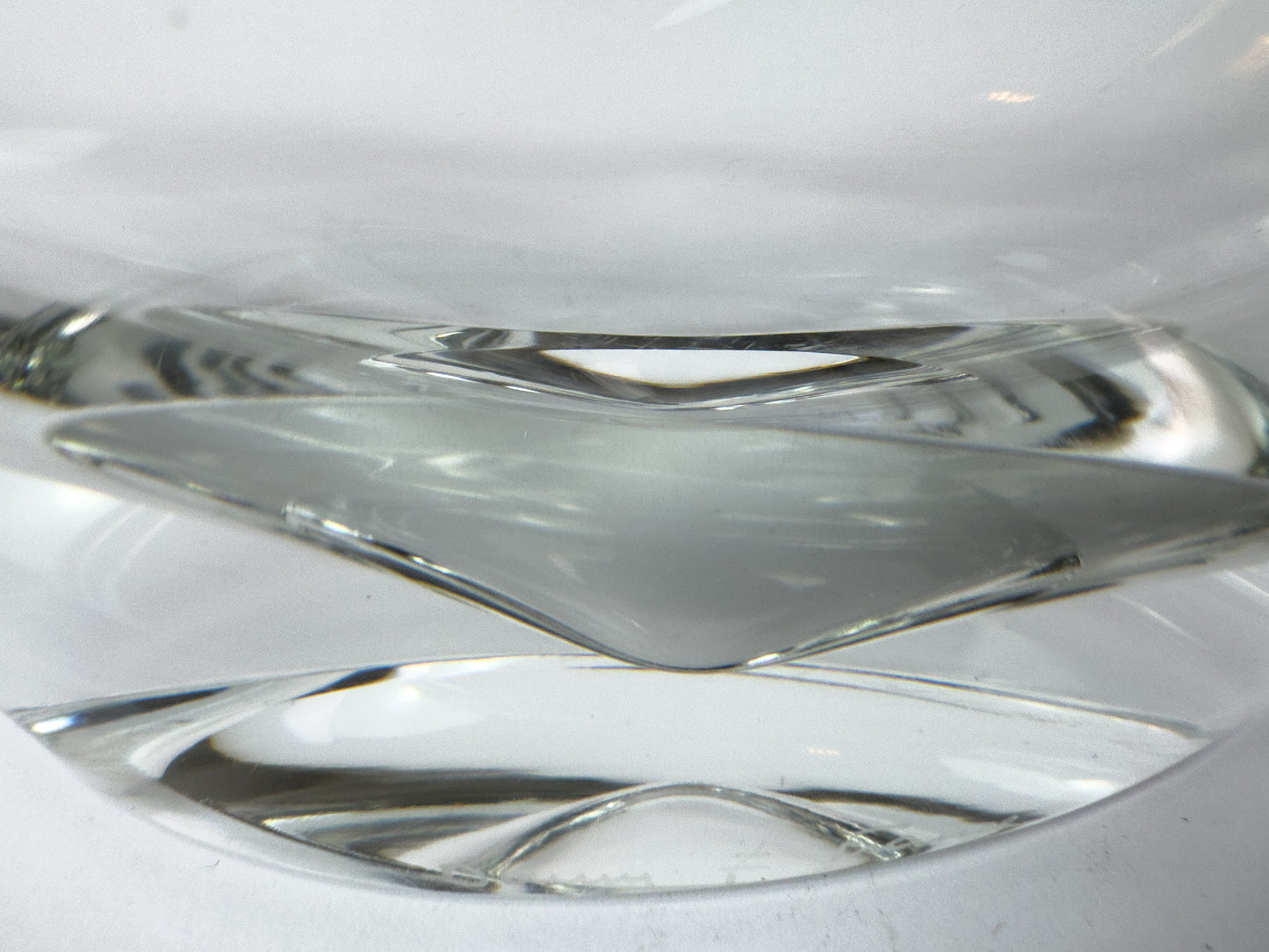 Daum France Freeform Clear Crystal Centerpiece Bowl, Mid-Century