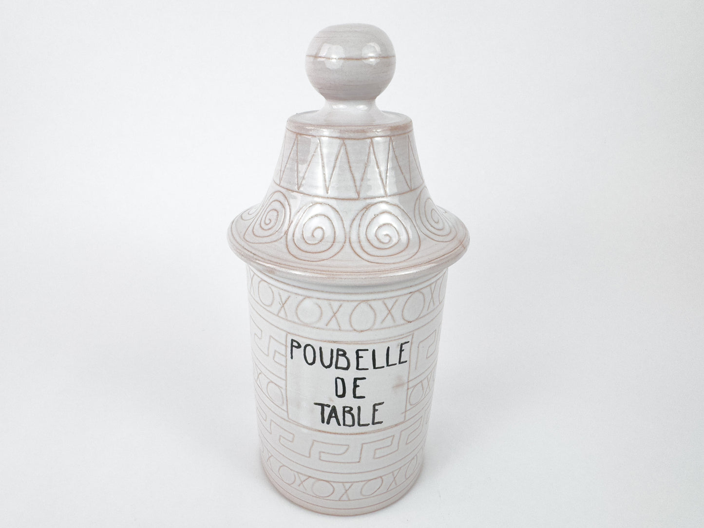 Robert Picault “Poubelle de Table” Pot, Vallauris, France, c 1950s