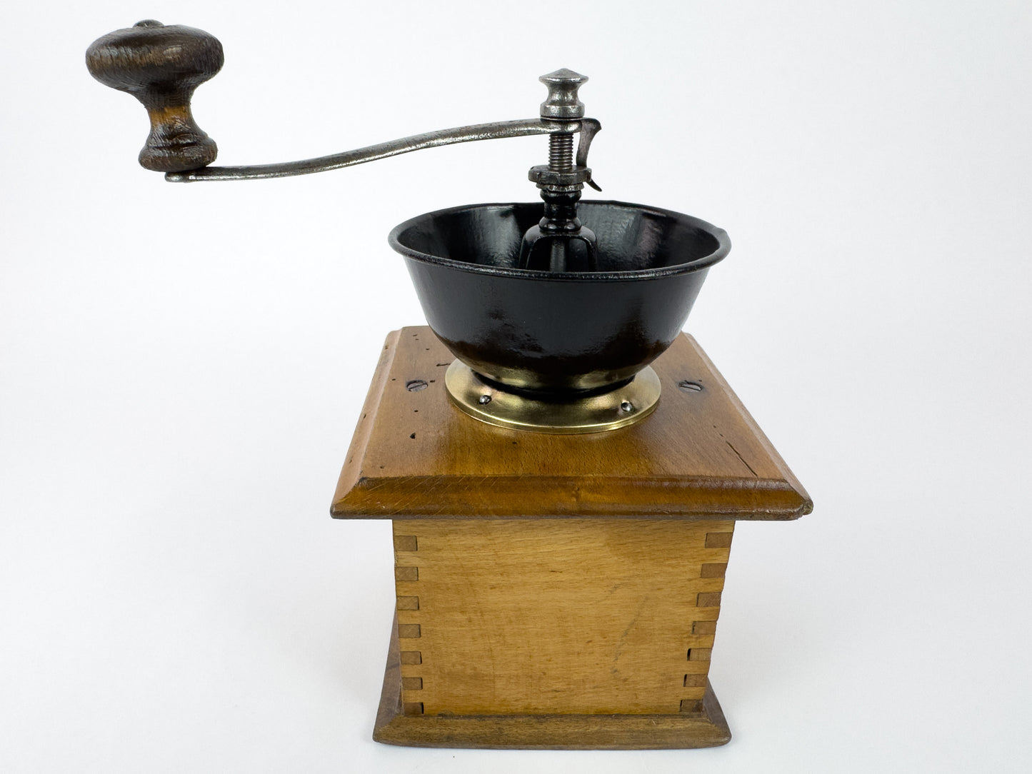 Vintage Peugeot Frères Wooden Manual Coffee Grinder, France