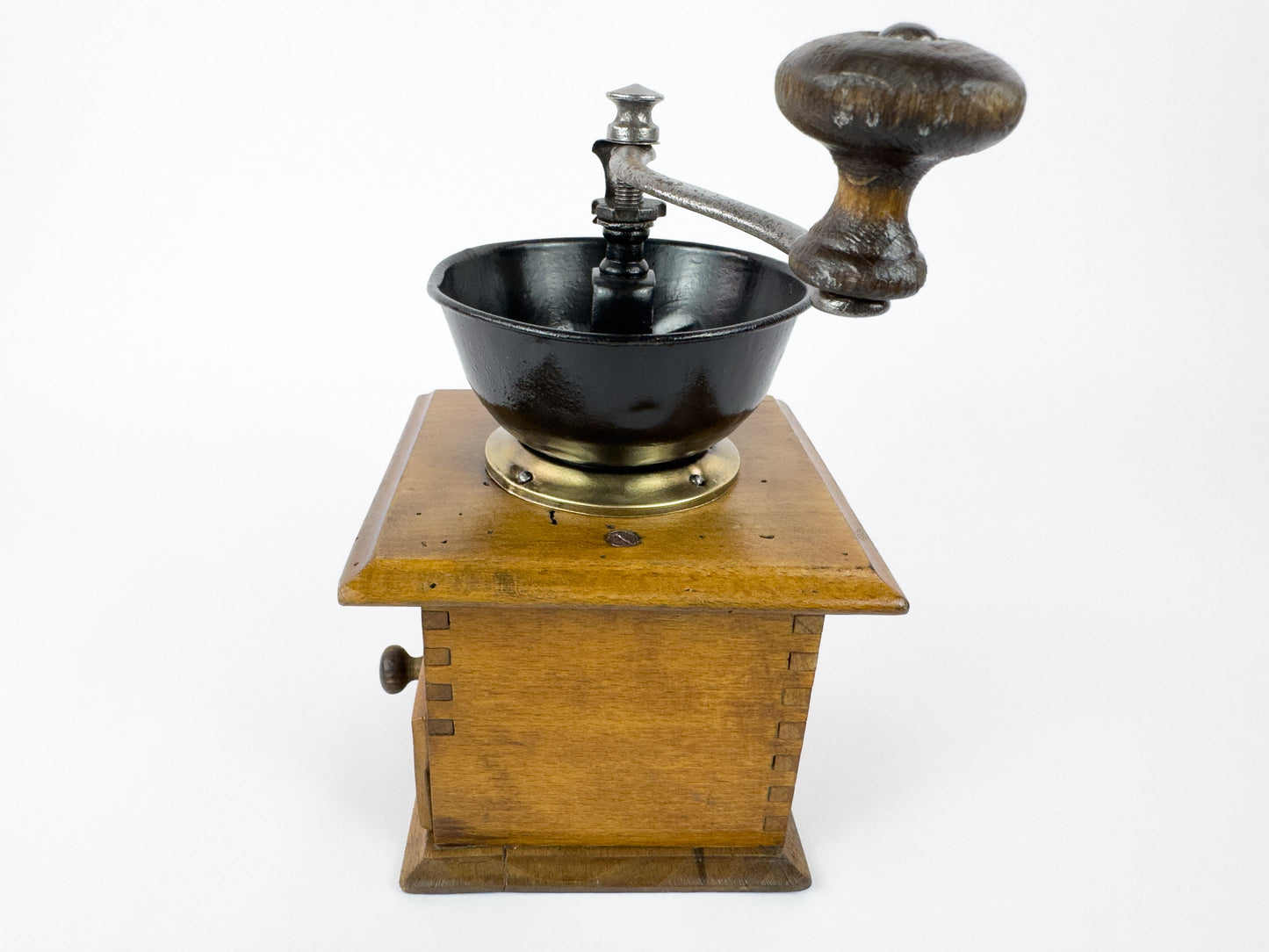Vintage Peugeot Frères Wooden Manual Coffee Grinder, France