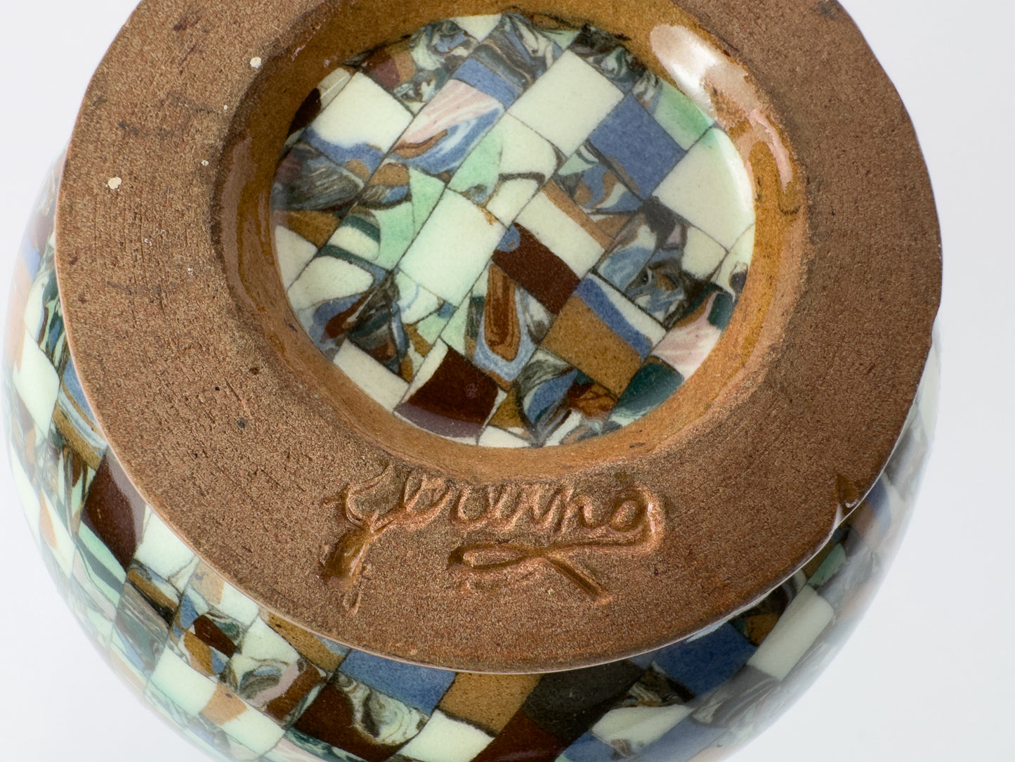 Jean Gerbino Mosaic Ceramic Vase, Vallauris, France, Mid-20th Century