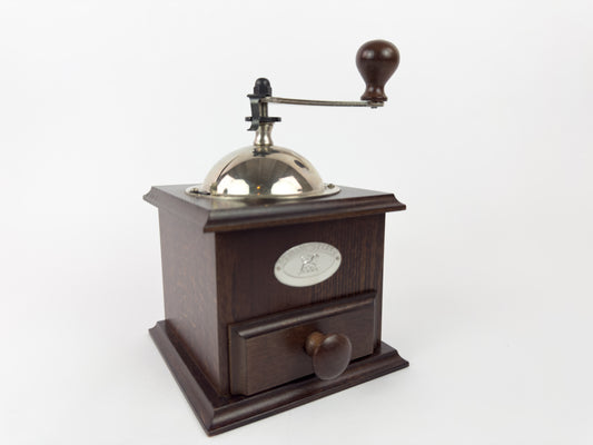 Vintage Peugeot Frères Manual Coffee Grinder with Wooden Body, c. 1950s-1960s