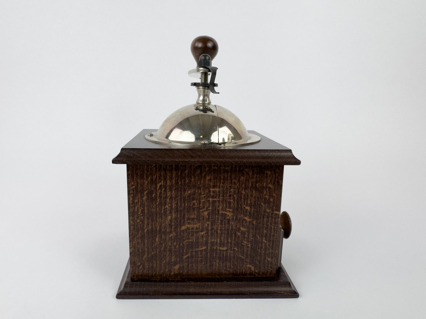 Vintage Peugeot Frères Manual Coffee Grinder with Wooden Body, c. 1950s-1960s