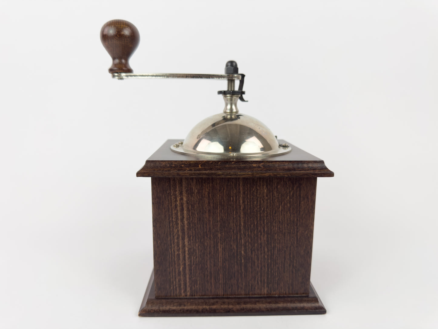 Vintage Peugeot Frères Manual Coffee Grinder with Wooden Body, c. 1950s-1960s