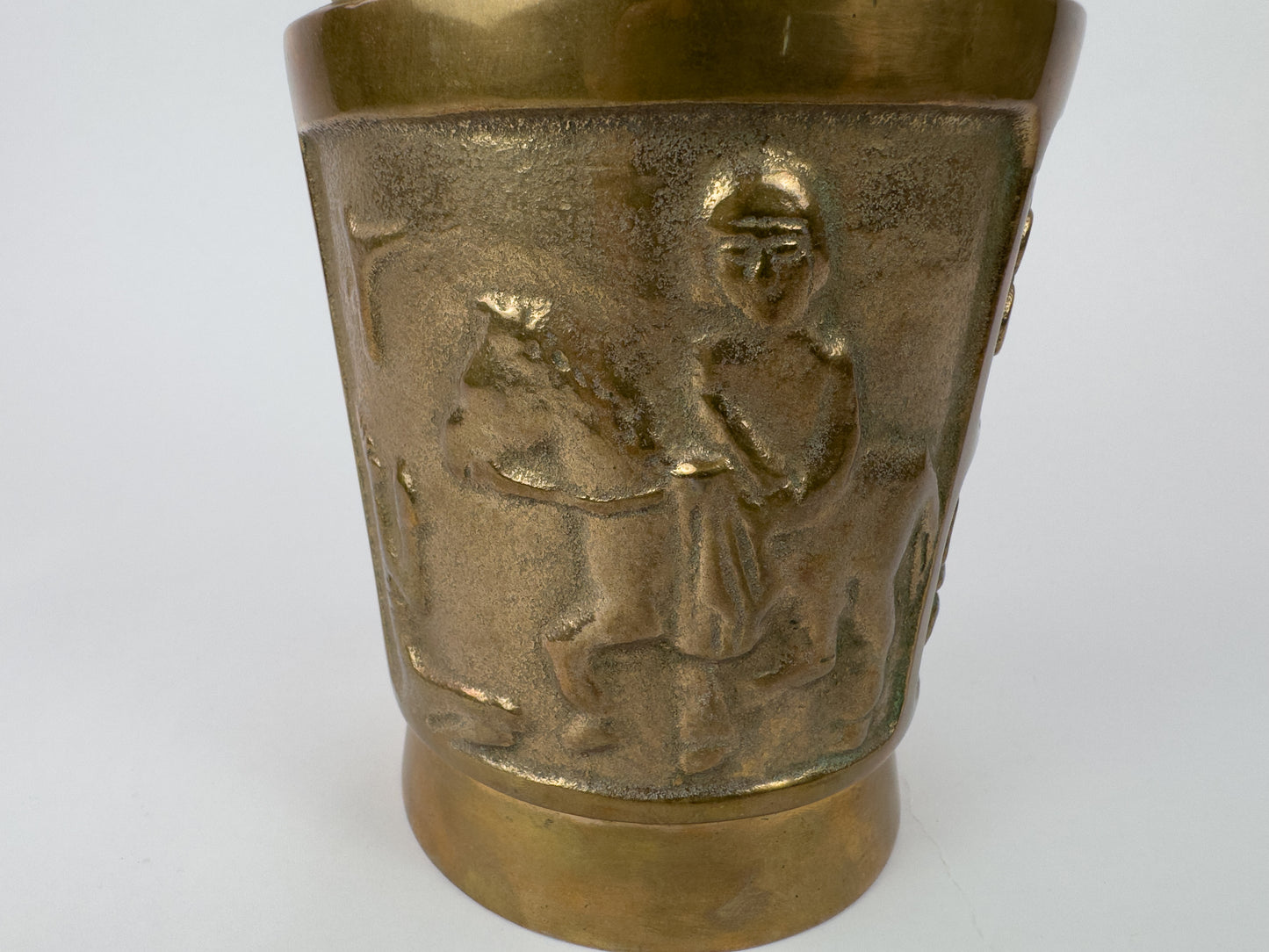 Large Mid-Century Solid Bronze Mortar and Pestle, c. 1950–1970