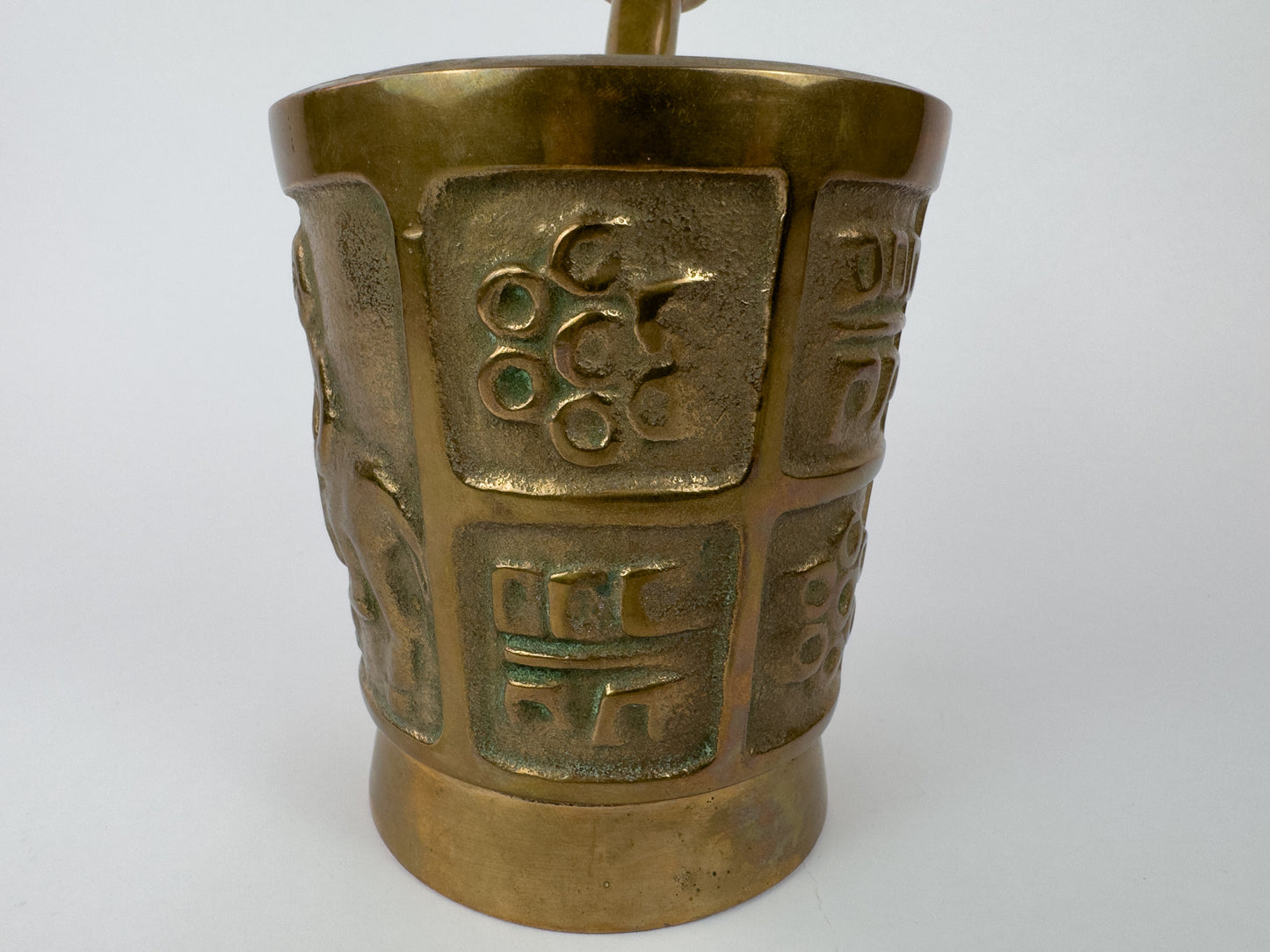 Large Mid-Century Solid Bronze Mortar and Pestle, c. 1950–1970