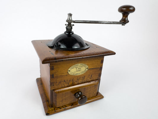 Vintage Peugeot Frères Wooden Manual Coffee Grinder, c. 1930s–1950s