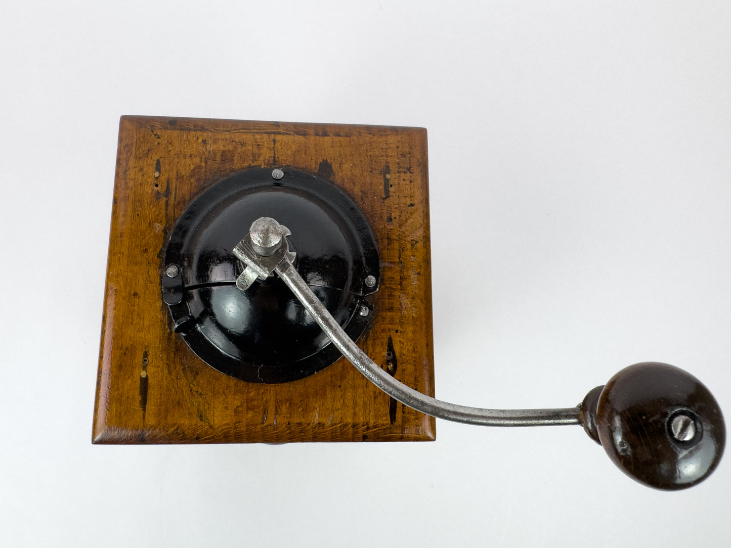 Vintage Peugeot Frères Wooden Manual Coffee Grinder, c. 1930s–1950s