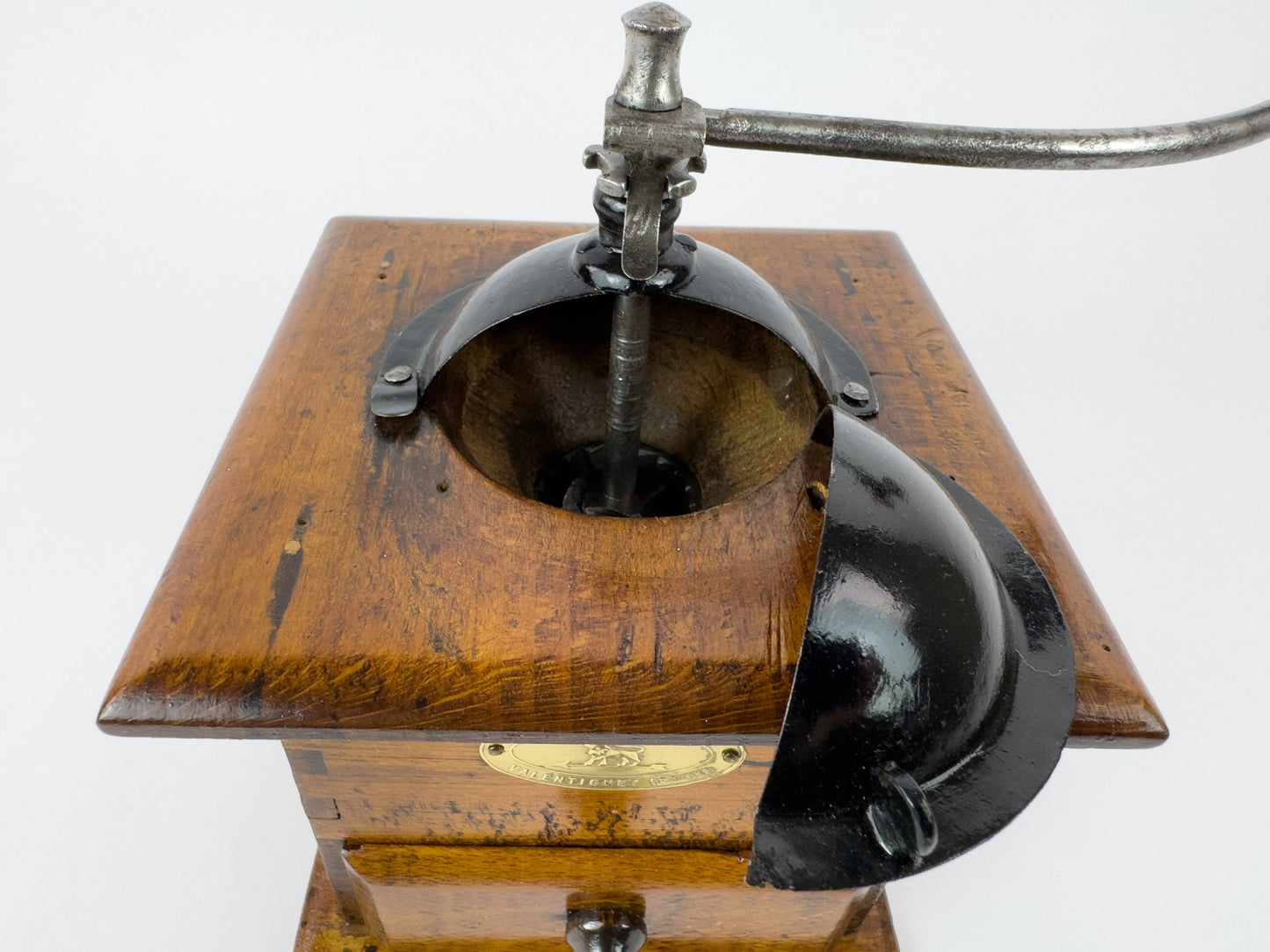 Vintage Peugeot Frères Wooden Manual Coffee Grinder, c. 1930s–1950s