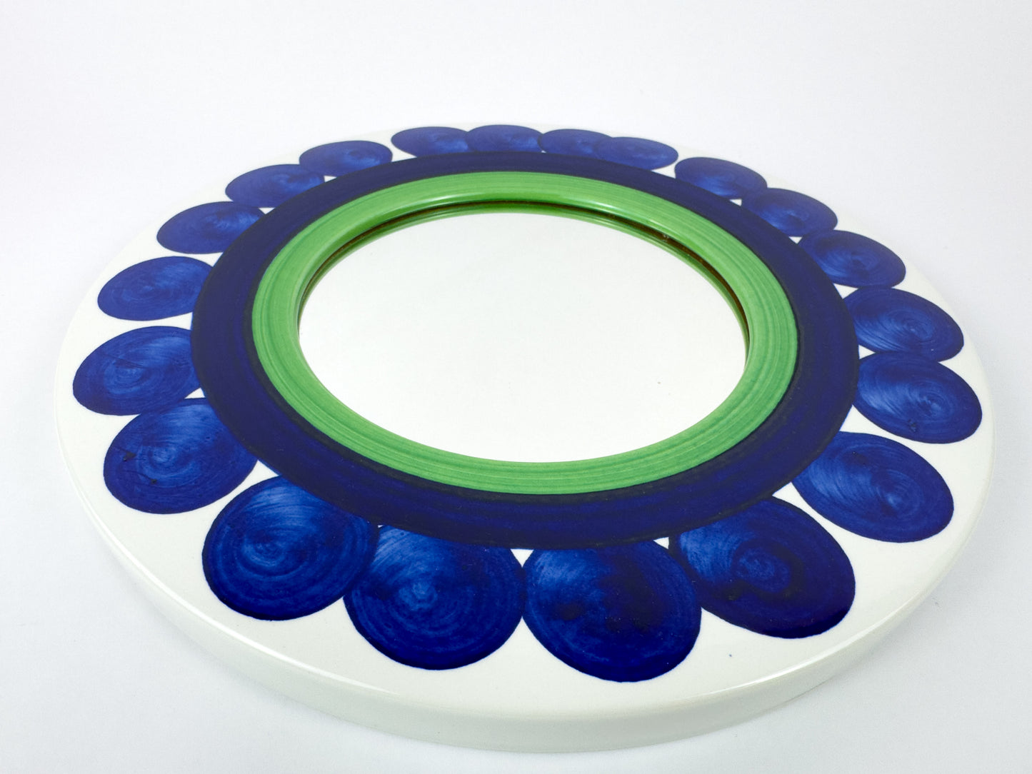 Marianne Westman for Rörstrand Piggelin Scandinavian Porcelain Wall Mirror, 1970s