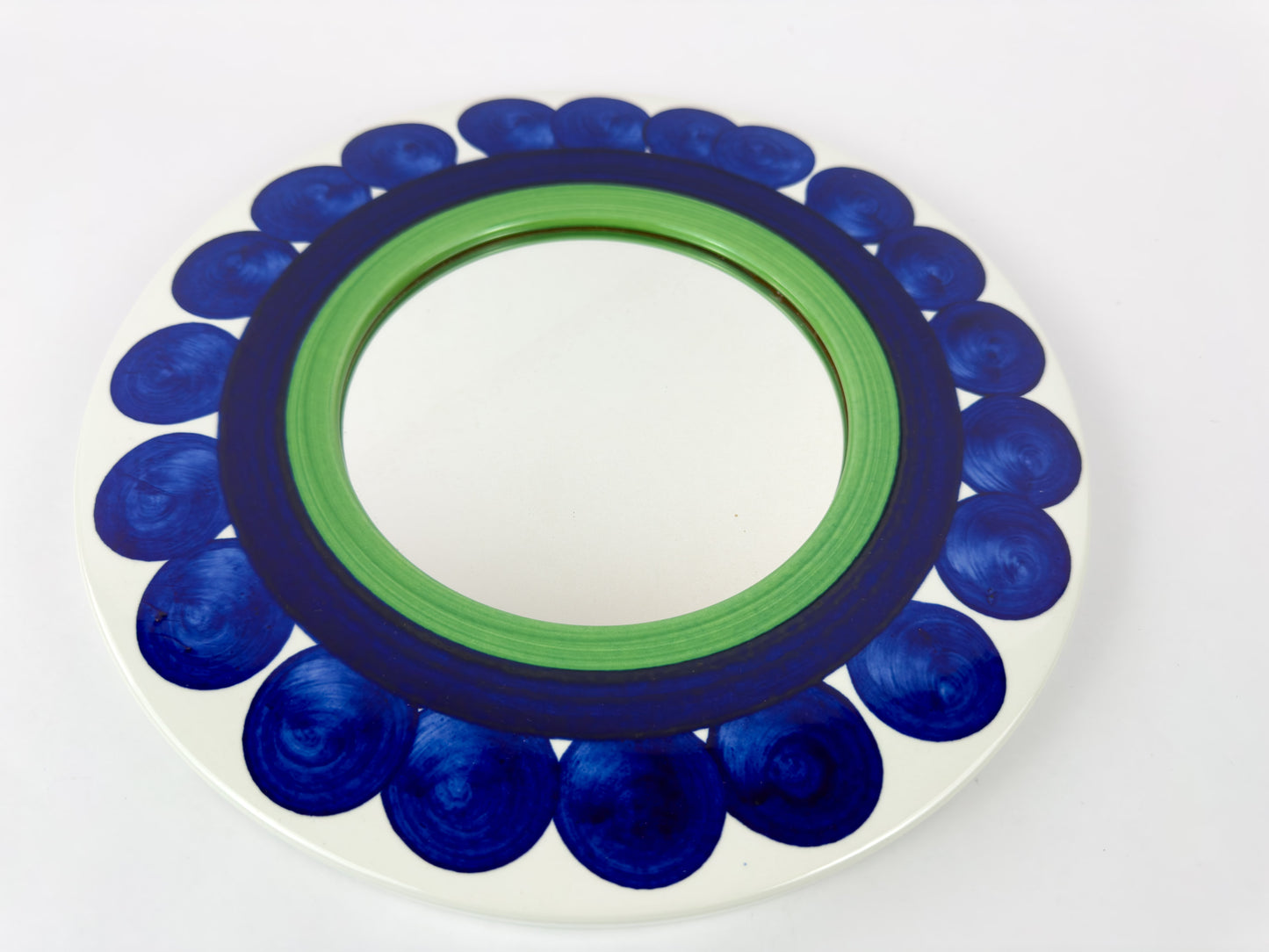 Marianne Westman for Rörstrand Piggelin Scandinavian Porcelain Wall Mirror, 1970s