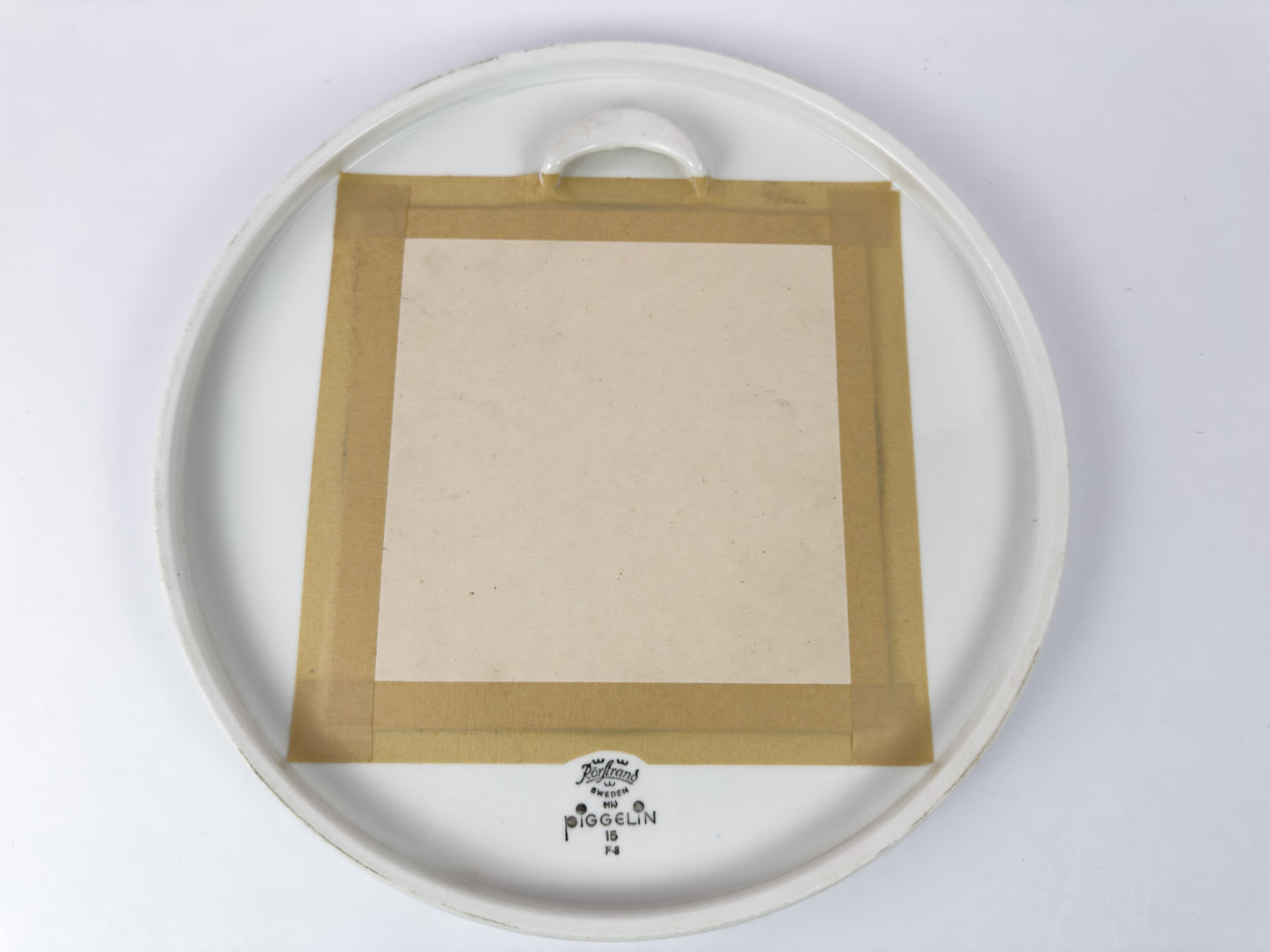 Marianne Westman for Rörstrand Piggelin Scandinavian Porcelain Wall Mirror, 1970s