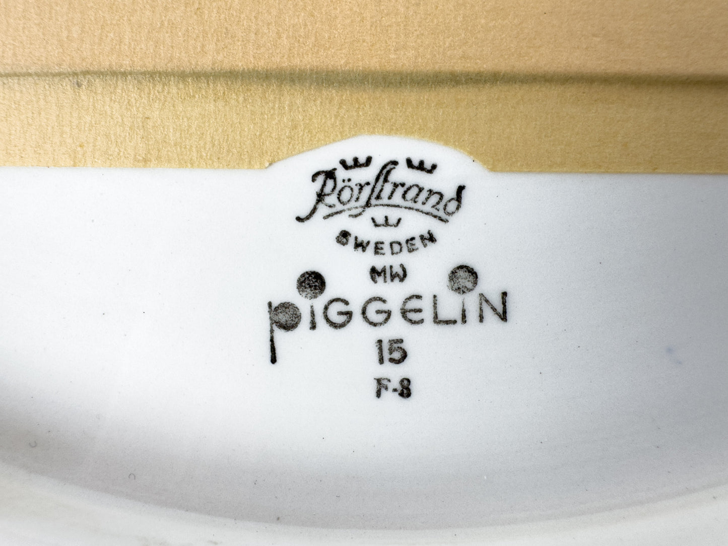 Marianne Westman for Rörstrand Piggelin Scandinavian Porcelain Wall Mirror, 1970s