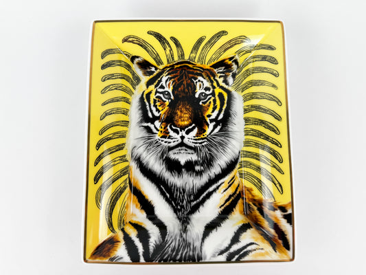Hermès “Tigre Royal” Porcelain Vide-Poche by Christiane Vauzelles