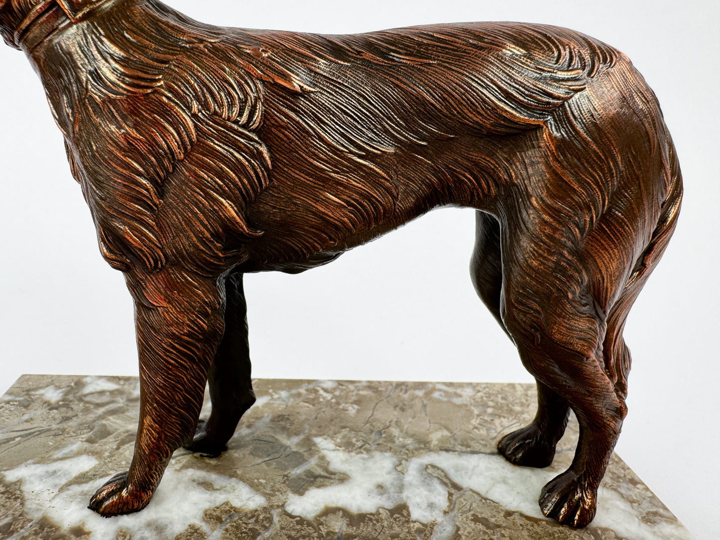 Pair of Art Deco Barzoi Dog Bookends, France, c.1930