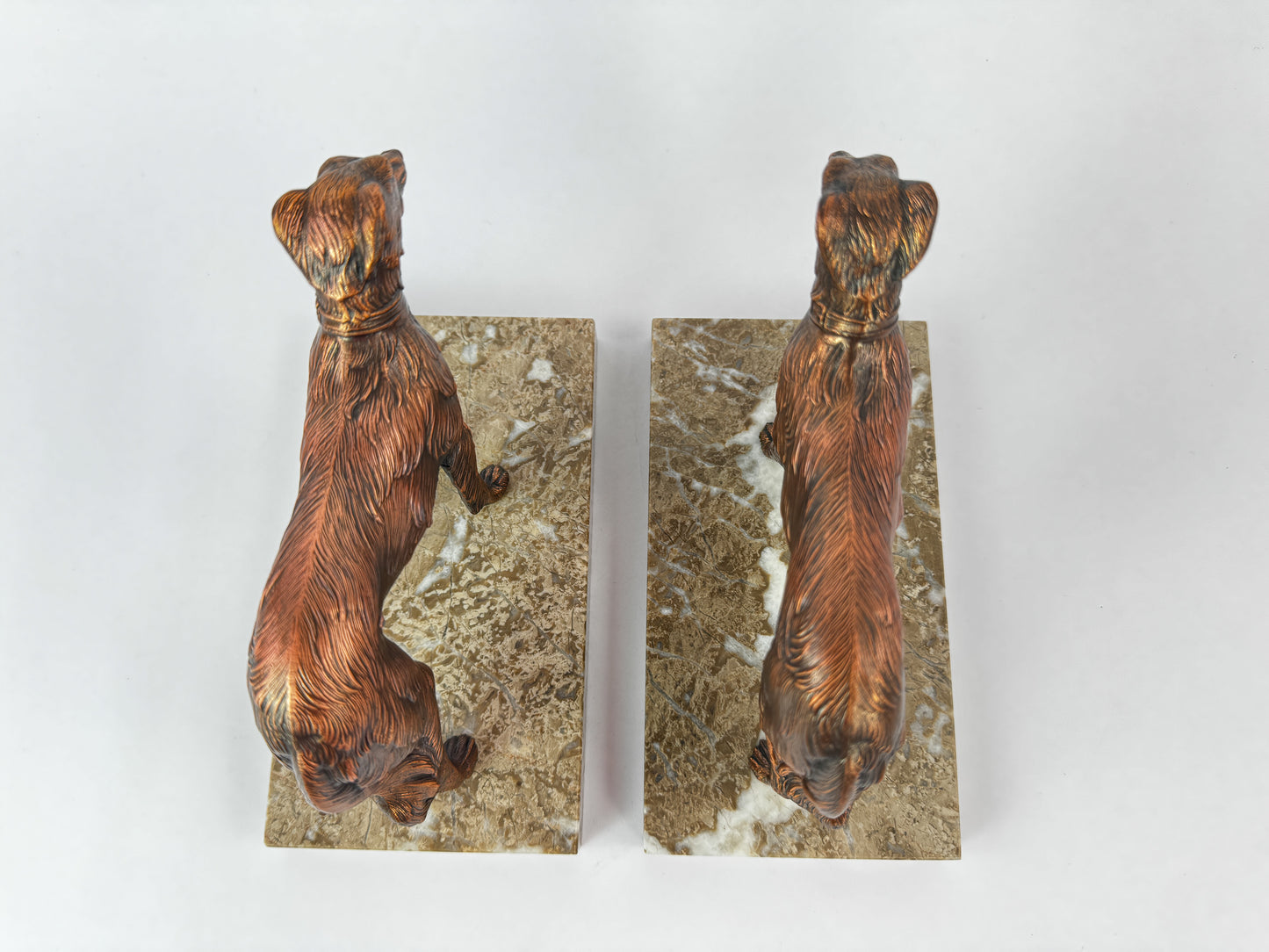 Pair of Art Deco Barzoi Dog Bookends, France, c.1930