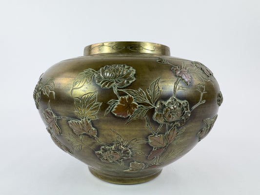 Late 19th Century French Indochinese Patinated Metal Cache-Pot