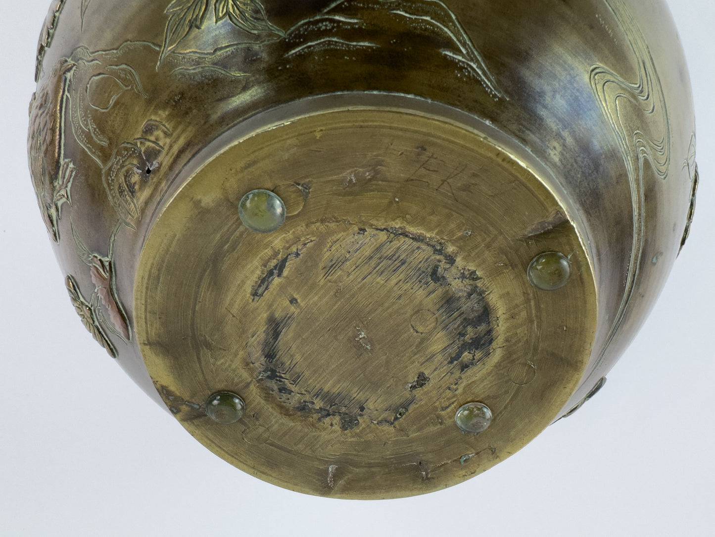 Late 19th Century French Indochinese Patinated Metal Cache-Pot