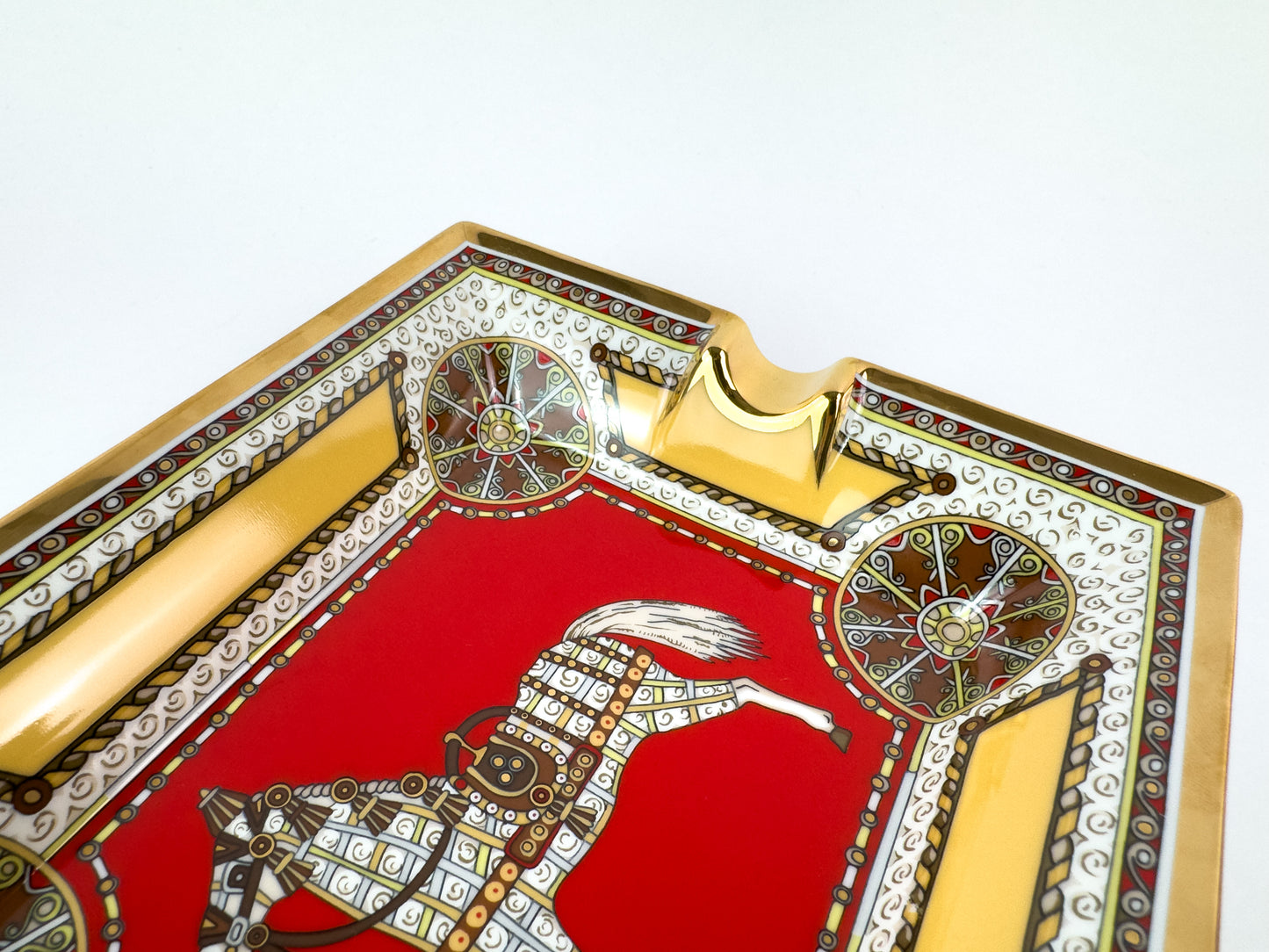 Hermès Paris Cheval d’Orient (Horse of the Orient) Porcelain Ashtray, New in Box