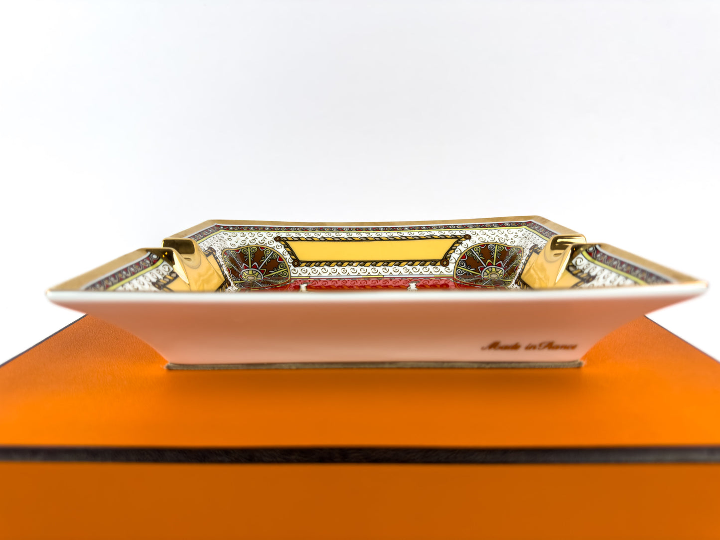 Hermès Paris Cheval d’Orient (Horse of the Orient) Porcelain Ashtray, New in Box