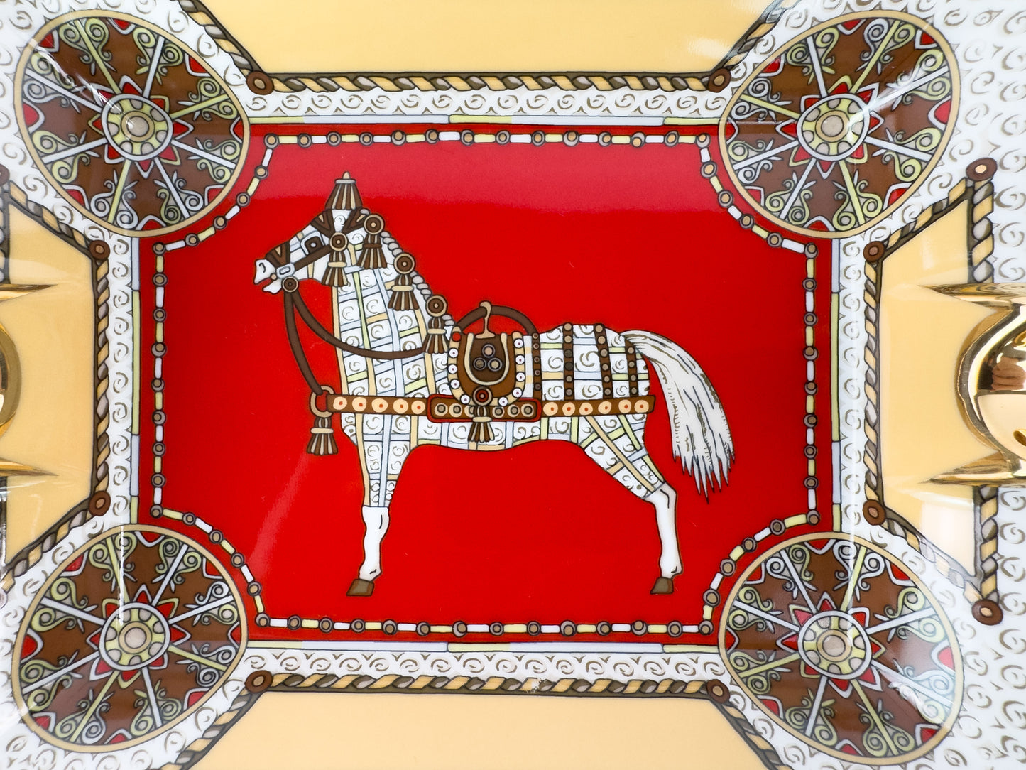 Hermès Paris Cheval d’Orient (Horse of the Orient) Porcelain Ashtray, New in Box