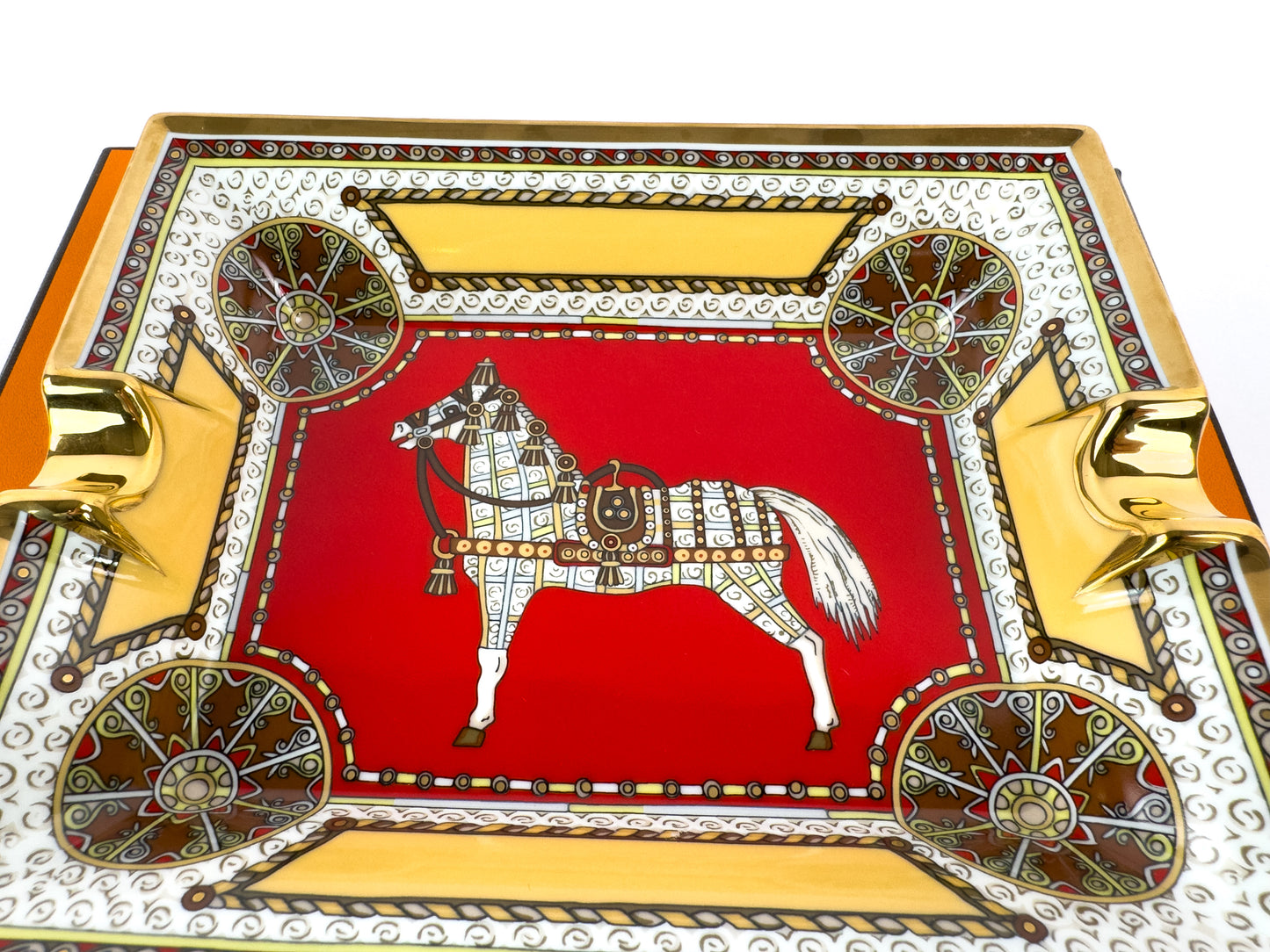 Hermès Paris Cheval d’Orient (Horse of the Orient) Porcelain Ashtray, New in Box