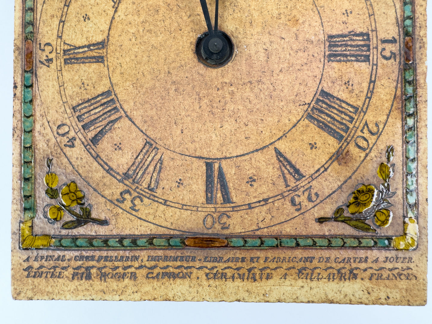 Roger Capron “Cercle du Soleil” Ceramic Wall Clock, Vallauris, 1970s