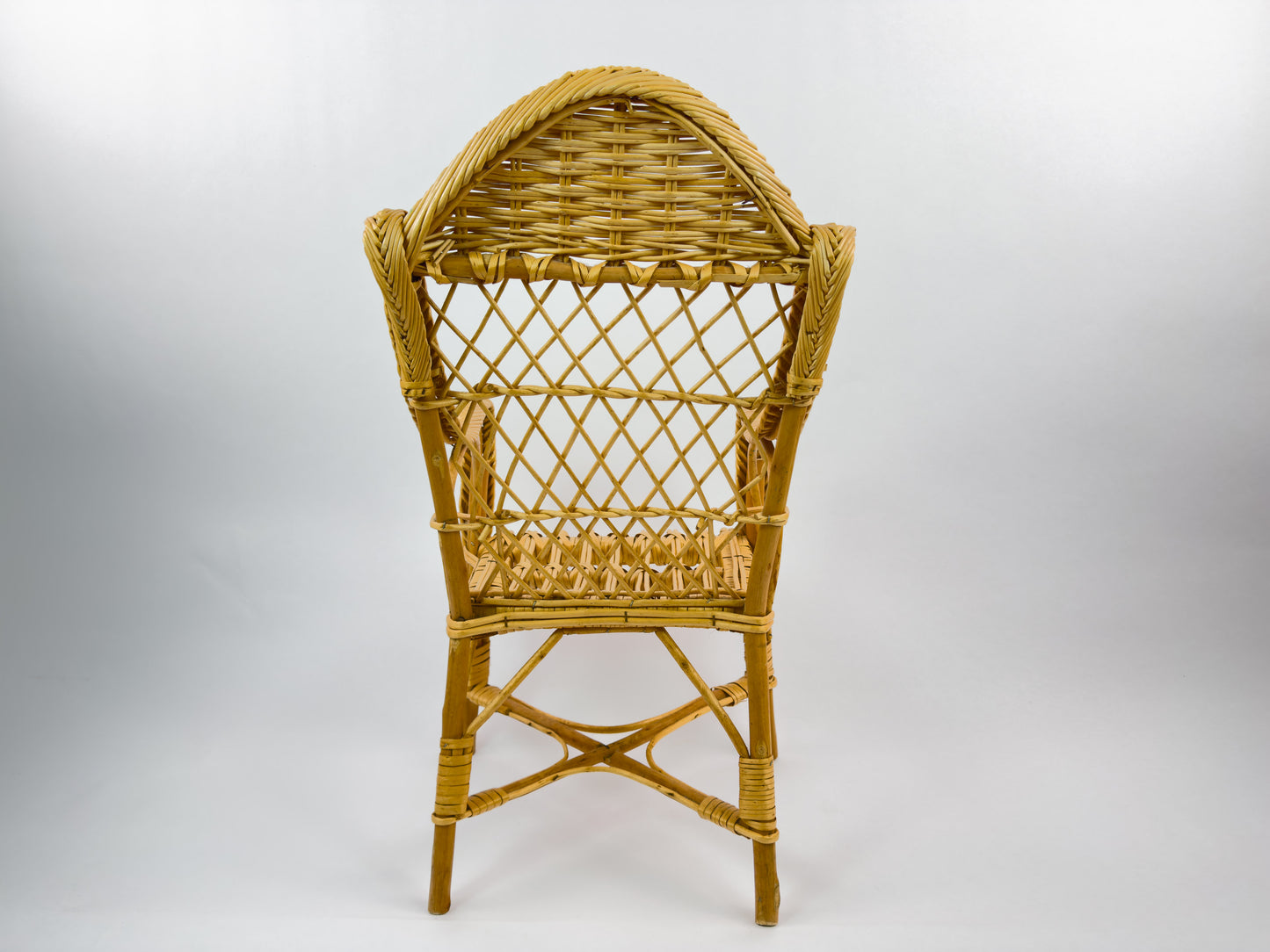 Vintage French Rattan Children’s Chair, 1950s