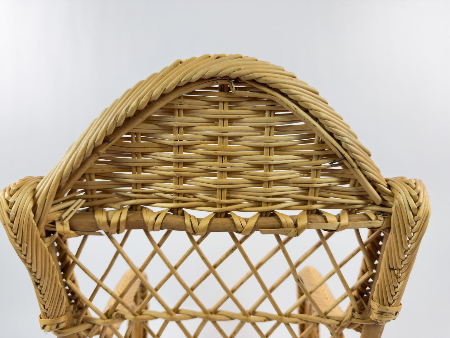 Vintage French Rattan Children’s Chair, 1950s