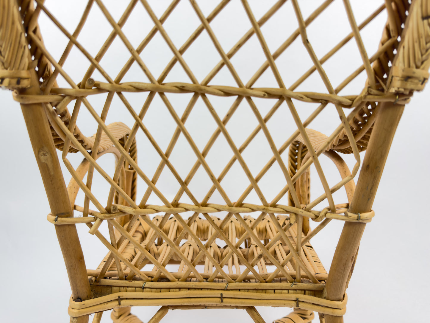 Vintage French Rattan Children’s Chair, 1950s