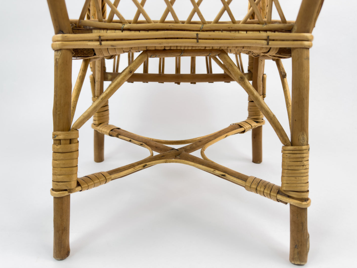 Vintage French Rattan Children’s Chair, 1950s