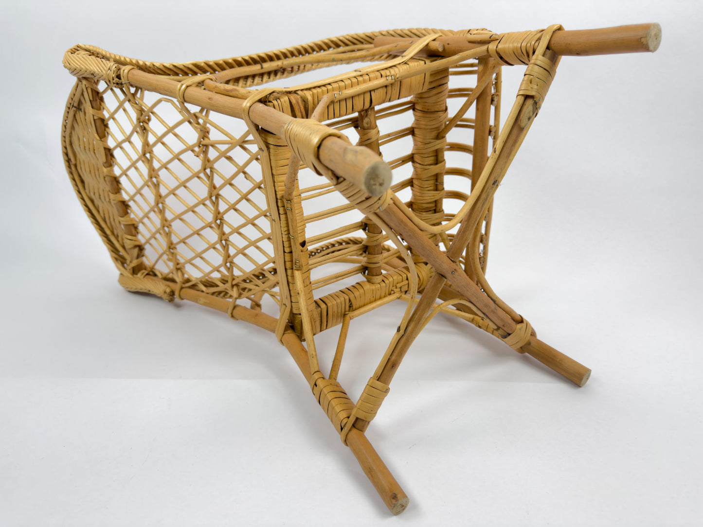 Vintage French Rattan Children’s Chair, 1950s