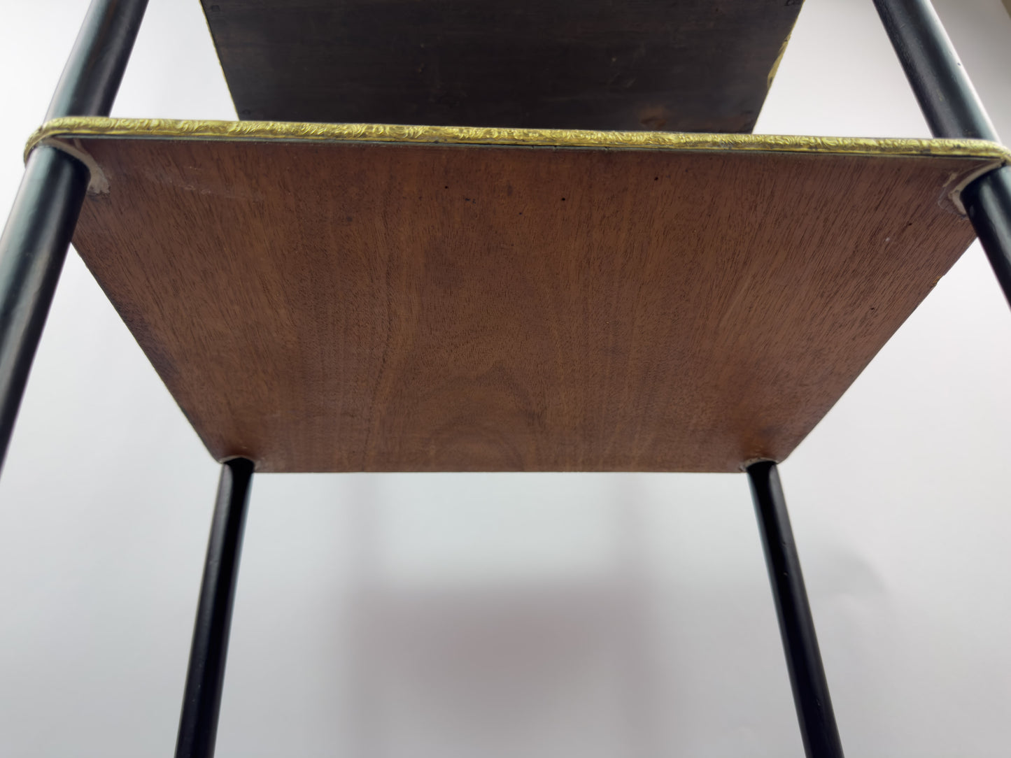 19th Century French Napoleon III Marquetry Inlaid Etagere Side Table