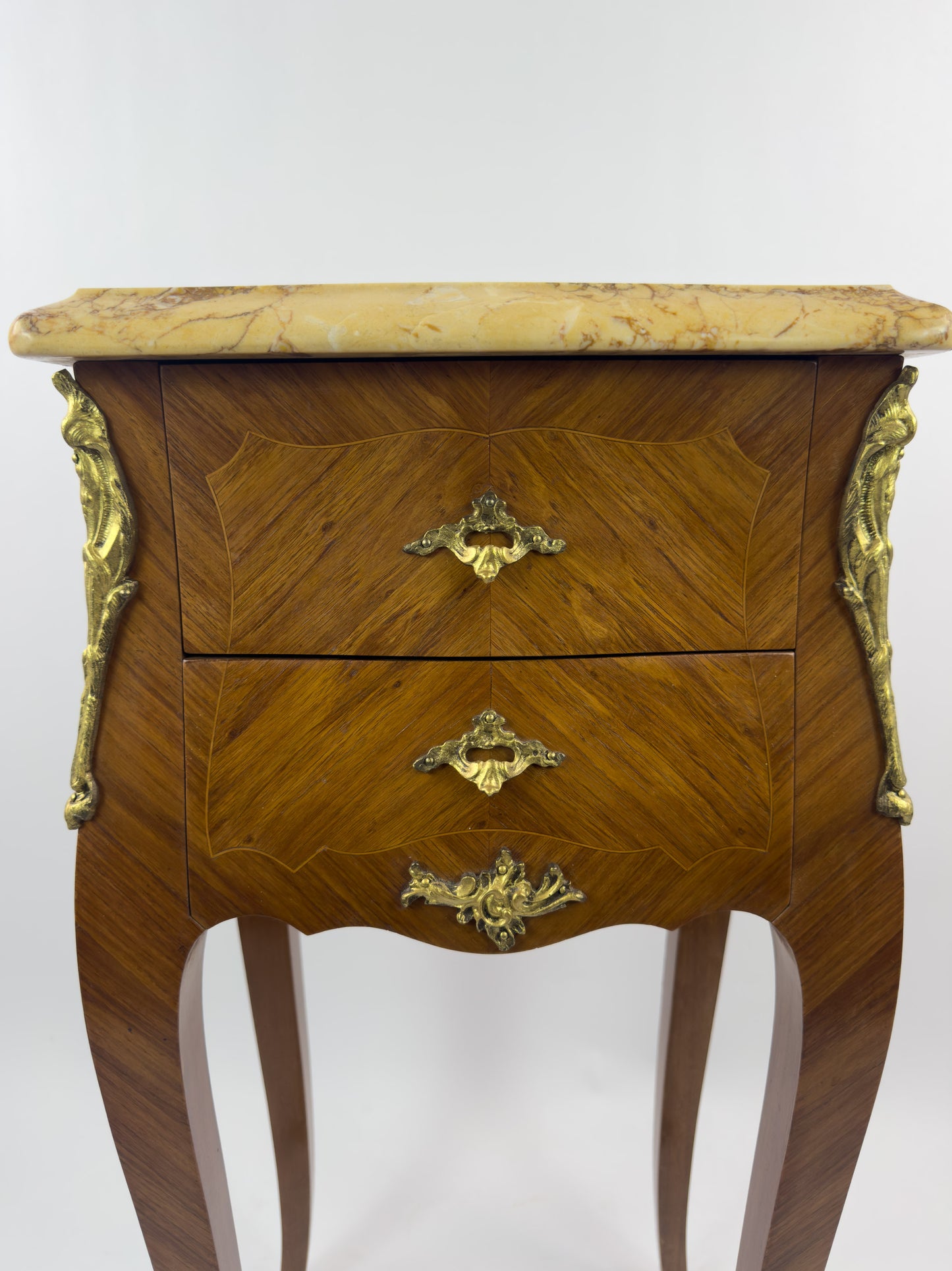 Antique French Empire Mahogany Gueridon with Marble Top & Gilt Metal Mounts