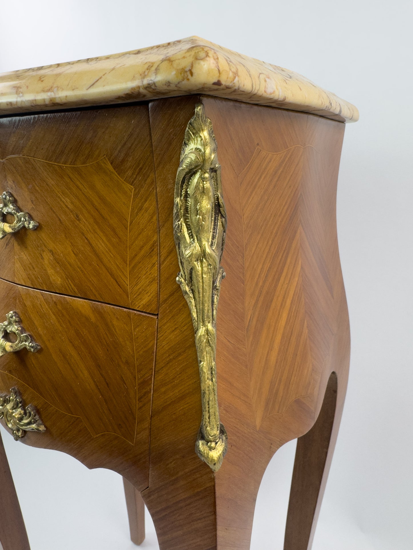 Antique French Empire Mahogany Gueridon with Marble Top & Gilt Metal Mounts