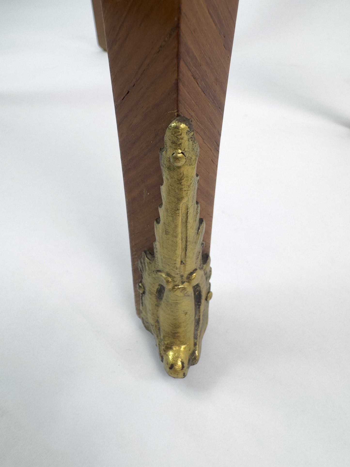 Antique French Empire Mahogany Gueridon with Marble Top & Gilt Metal Mounts